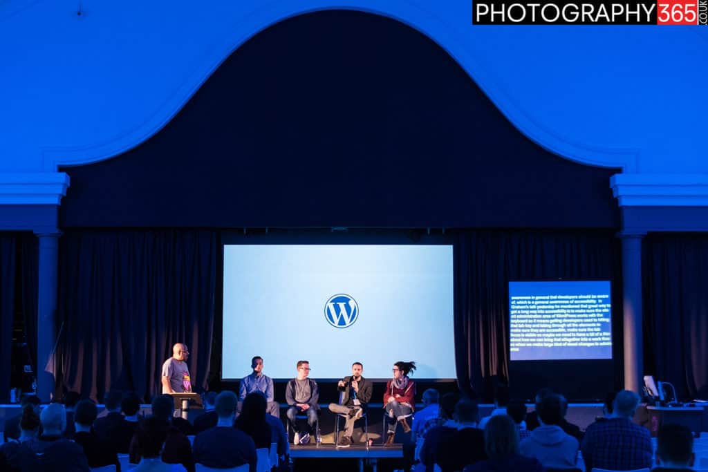 Picture Shows:
Panel: Core Q&A
Panel: l/r Mike Little, Konstantin Obenland, Pascal Birchler, John Blackbourn, Tammie Lister
Photo by Ian Stratton, 20160410
WordCamp London 2016 a conference focusing on everything WordPress and held at the London Metropolitan University, Holloway Road, north London on the 8th-10th April 2016